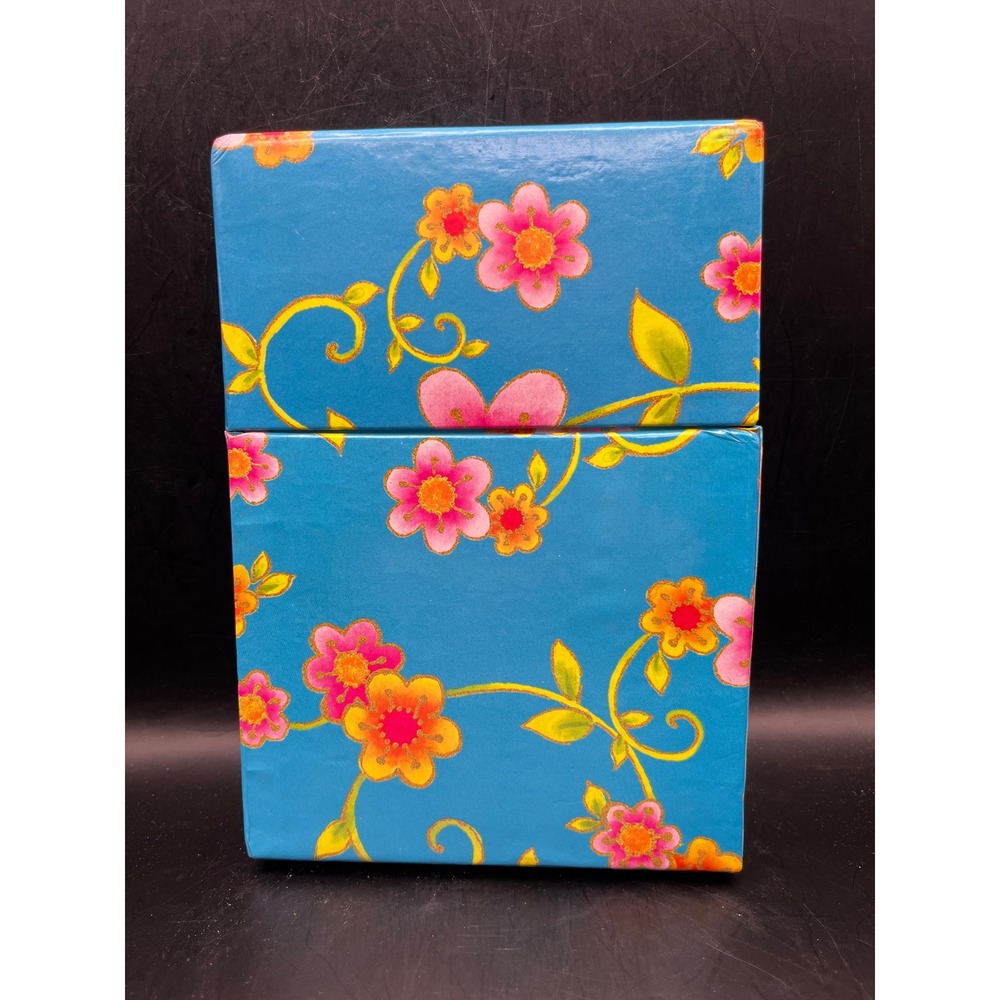 Vtg Set Of 16 Notecards Envelopes In Floral Box Beautiful! Stationery Cards